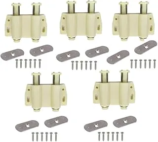 Royal Apex Magnetic Door Catcher Cabinet Closet Catches with SS Screws for Home Kitchen Bathroom Office Furniture (Double White, Pack of 5)