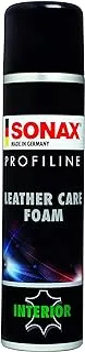 SONAX PROFILINE LeatherCare Foam (400 ml) - Silicone-free cleaning and care foam for smooth leather: removes dirt, restores the colours. With real beeswax | Item No. 02893000