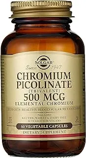 Solgar Chromium Picolinate 500 Mg Vegetable Capsules, 60 Count