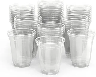 Cosmoplast 8 Oz Clear Plastic Cups Pack Of 50, Trcb08Ozptclp50, Drinking Cups