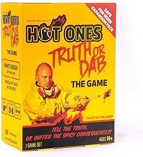 لعبة Hot Ones Truth أو Dab The Game - حزمة توسيع آمنة للعمل - لا تحتوي على صلصة (للأعمار من 14 عامًا فما فوق)