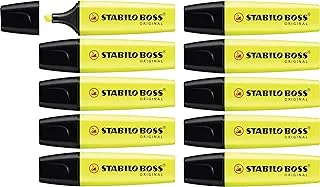 Stabilo Highlighter Pen - Stabilo Boss Original - Yellow - Box Of 10