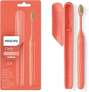 Philips One by Sonicare Battery Toothbrush with case, Miami Coral (UK Version)