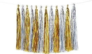 Meri Meri Tassel Garland, 30 cm Length, Gold/Silver