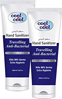 Cool & Cool Travelling Hand Sanitizer Tube, 2 x 100 ml