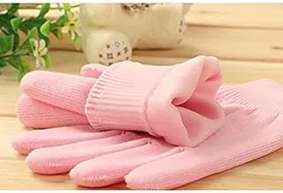 Ad fresh health care pink stchable spa gel socks and gloves moisturizing whitening exfoliating hand foot silicone treatment