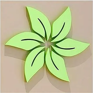 COOLBABY Creative Home Wall Decoration Wall Sticker Removable Leaf 3D Wall Sticker Green