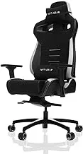 Vertagear Racing Series P-Line Pl4500 Coffee Fiber With Silver Embroirdery Gaming Chair Black/White Edition(Led/Rgb Upgradable)