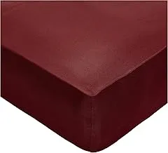 IBed home Fitted bedsheet 2Pcs Set, Microfiber,Single Size, Maroon