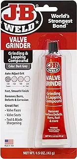 J-B Weld 37801 Valve Grinder Abrasive Paste | Removes Burrs, Surface Defects, Deposits and Corrosion | Great for Valve Faces, Valve Seats, Tool & Blade Sharpening Dark Grey