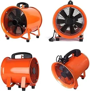 power industrial Portable Axial Fan Axial Flow Blower Exhaust Fan Kitchen Ventilation Fan Workshop Factory Warehouse (12 Inches)