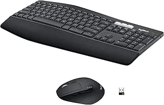 Logitech Multi-device wireless keyboard and mouse, Bluetooth 2.4 GHz, flexible frame and wireless, 12 programmable keys, battery life 3 years, PC/Mac, QWERTY UK design