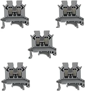 Melfi™ Terminal Block Wire Connector 2.5mm², 24A, 24-12AWG Current Universal Neutral Class Connector Screw Terminal Block Strips Pass-Through (Pack of 5) (2.5mm²)