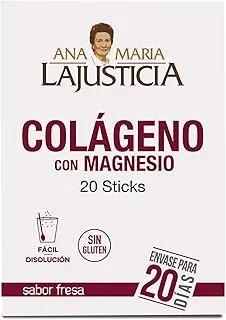 Ana Maria Lajusticia Collagen + Magnesium 20 Sticks Strawberry Flavor, 100 G, 8436000680805