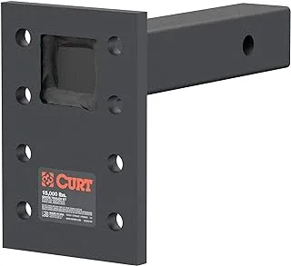 CURT 48325 Adjustable Pintle Mount for 2-Inch Hitch Receiver, 15,000 lbs, 6-1/2-Inch Drop, 8-Inch Length