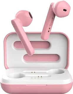 Trust Mobile First Touch Bluetooth In-Ear Wireless Earphones (Built-in Microphone, 10 Hours Usage Time) Pink, One Size