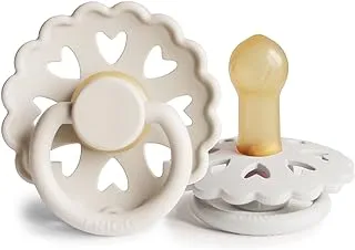 FRIGG Fairytale Latex Baby Pacifier 6-18 Months | 1 Pack Soother | Round Natural Rubber Nipple with Heart Shaped Air Holes | Made In Denmark — The Ugly Duckling