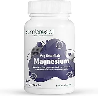 Ambrosial Magnesium 60 Veg Capsules (Pack of 1-60 Capsules)