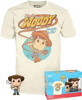 Funko Pop! & Tee: Disney - Woody - Extra Large - (XL) - Disney Pixar: Toy Story - T-Shirt - Clothes With Collectable Vinyl Figure - Gift Idea - Toys and Short Sleeve Top for Adults Unisex Men
