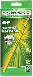 Ticonderoga Wood-Cased Graphite Pencils, 2 HB Soft pencils