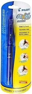 Pilot Frixion Clicker Roller Ball Pen, 0.7 mm Tip Size, Blue Black