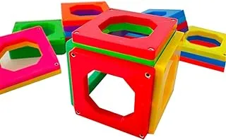 Mad Toys Magnetic Square Shaped Tiles 24 Pieces Multicoloured Construction Set, One Size