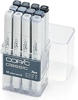 Copic Classic Marker Set, 12-Piece Cool Gray Set