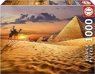 Educa - 1000 piece puzzle for adults | Camel dans Le desert. Measurement: 68 x 48 cm. Comprend Fix Puzzle Tail pour l'accrocher Une Fois l'assemblage I finished. +14 Years (19643)