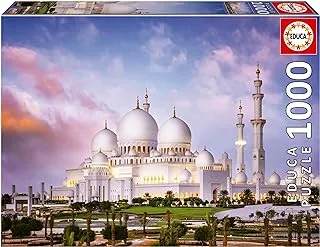 Educa - Sheikh Zayed Grand Mosque | 1000 piece puzzle. Measurement: 68 x 48 cm. Includes Fix Puzzle Tail for hanging once assembly is complete. +14 Years (19644)