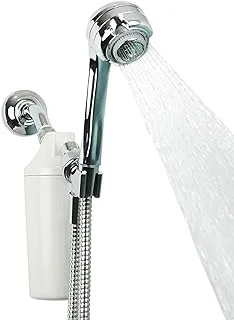 Aquasana Shower Water Filter System w/Handheld Wand - Filters Over 90% of Chlorine - Carbon & KDF Filtration Media - Soften Skin and Hair from Hard Water - AQ-4105CHR-E - WaterSense Certified, Chrome