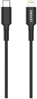 Levore USB-C to Lightning Cable, MFI Certified, 20W, 1.0M - Black