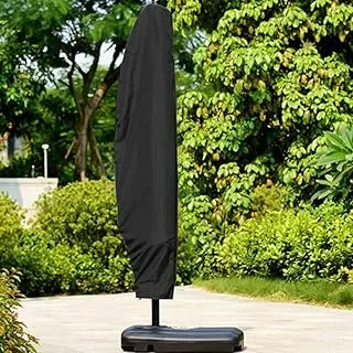 YATAI Garden Umbrella Cover, Dust Proof Outdoor Garden Parasol Cover, Anti UV Patio Furniture Cover, Heavy Duty Oxford Fabric Cantilever Parasol Cover,Waterproof Garden Furniture Cover for All Weather