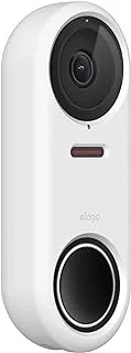 Elago Silicone Case Designed for Google Nest Hello Doorbell Cover Full Protection, Night Vision Compatible (White)