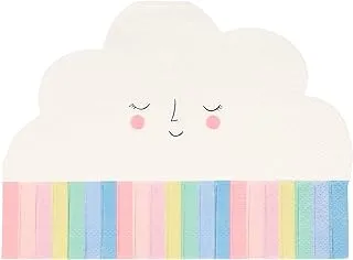 Meri Meri Rainbow Sun Cloud Napkins 20-Pieces, Large