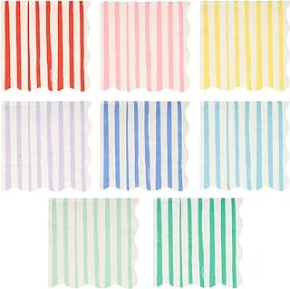 Meri Meri Mixed Stripe Napkins 16-Pieces, Small