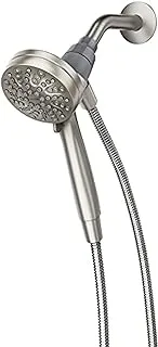 Moen Engage Magnetix Spot Resist Brushed Nickel 3.5-Inch Six-Function Eco-Performance Removable Handheld Showerhead with Magnetic Docking System, 26100EPSRN