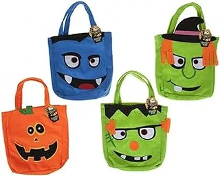 PMS Halloween Felt Character Bags with Hang Tag, Assorted