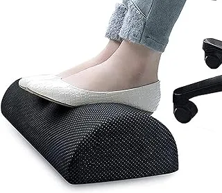 Sulfar Office Foot Rest Under Desk: New Ergonomic Footrest Cushion w/Angled Half Cylinder Design for Optimum Leg Clearance: Firm, Compact Supportive Foot Stool Under Desk Foot Rest Desk Accessories