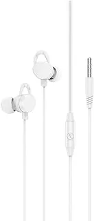 Hoco M103 Small - Rhyme Universal Wire-Controlled Earphones With Microphone, Plug: 3.5mm, Length: 1.2m, Speaker: 10mm, Compabitle iPhone Samsung Xiaomi OnePlus Oppo, White