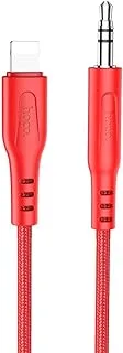 Hoco UPA18 - Digital Audio Conversion Cable, Lightning To 3.5mm Male AUX Audio Cable, Compatible With iPhone iPad, Length: 1M - Red