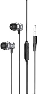 Hoco M106 Small - Fountain Metal Universal Wire-Controlled Earphones With Microphone, Plug: 3.5mm, Length: 1.2m, Speaker: 10mm, Compabitle iPhone Samsung Xiaomi OnePlus Oppo, Grey