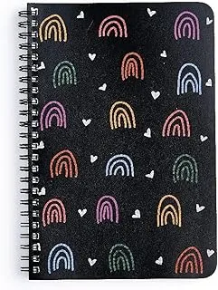 Factor Notes Rainbow in Dark 100 GSM 144 Pages Spiral-Bound Notebook, A5 Size