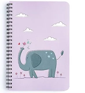 Factor Notes Elephant 100 GSM 144 Pages Spiral-Bound Notebook, A5 Size