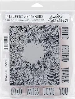 Stampers Anonymous_AGW Cling Botanical Sketch Mounted Stamp