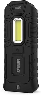 NEBO NB6526 Armor 3, Tough Work Light, Waterproof, Floats, Three Light Modes, Impact Resistant, Magnetic Base, Black