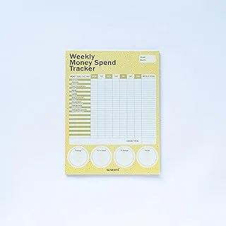 Factor Notes Weekly Money Spend 52 Sheets 100 GSM Tear-off Notepad, A4 Size