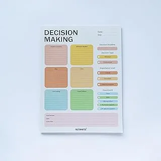 FACTOR NOTES Tear-off Notepads:A4 Sized|52 Sheets|100 GSM(Decision Making)