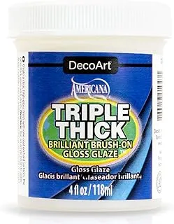 DecoArt Triple Thick Gloss Glaze, White 4 oz Fl Jar (Pack of 1) 268333