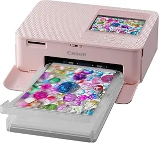 Canon SELPHY CP1500 Compact Portable Photo Printer (Upgraded CP1300 Model) | Photos, Collages & Stickers | Wi-Fi & Direct printing | Smart Devices,Computers,Cameras,SD Card & USB-C Flash Drives (Pink)