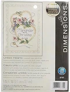 DIMENSIONS 6730 United Hearts, Fabric, Beige